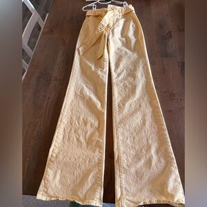 Veronica Beard Wide Leg Pants in Light Cream